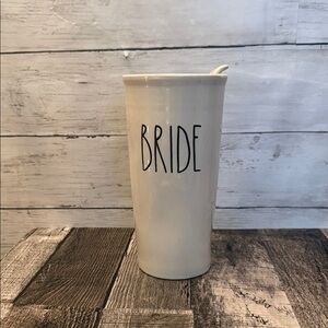White Rae Dunn Bride Tumbler